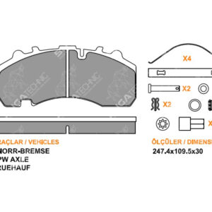 B06197000 29167 29167 WHEEL BRAKE SYSTEM-DISC BRAKE PAD-UNIVERSAL