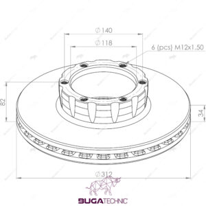 6884210012 BRAKE DISC FOR MERCEDES ( FRONT )