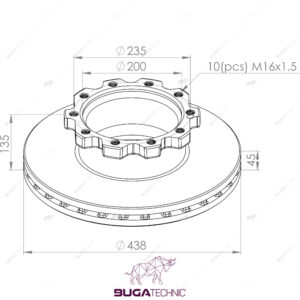 508030009 BRAKE DISC FOR MAN ( FRONT )