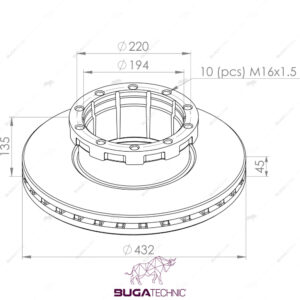 204566 BRAKE DISC FOR MERCEDES ( FRONT )