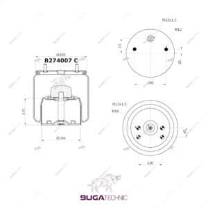 247104-D Complete Airspring 674007 K B274007 C 247104-D1662714007 N P01 (With Piston)V1DF21A94518293.2.416C293/A34007 C