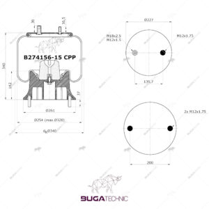 HA100001 Complete Airspring 674156-15 KPP B274156-15 CPP HA100001M001472-PLSUS35864-PLS21215761-ALU2077771T323-324156 N P15D12B1600981B-APW01 M58 93611T15M-61 DK 23 K-1K506-22SU15633RML75267 CP1534156 CPP951 812 719 0