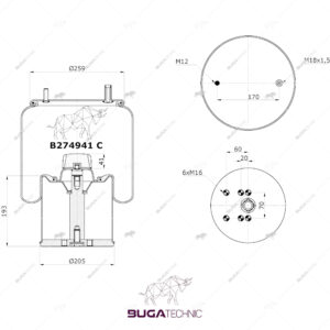 0542943250 Complete Airspring 674941 K B274941 C 05429432504941 N P02(with stl.piston)1R11-80216242293.2.519/1C293RML75052 C34941 C951 811 802 0