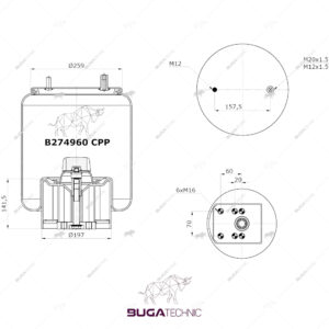 0542943230 Complete Airspring 674960 KPP B274960 CPP 05429432304960 N P02(with Pls.piston)1R11-8231 DK 21 K-3293450293.2.414C293/ARML75071 CP34960 CPP