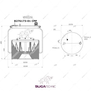 A9613205521 Complete Airspring 676173-01 KPP B276173-01 CPP A9613205521A96132047216173 N P41