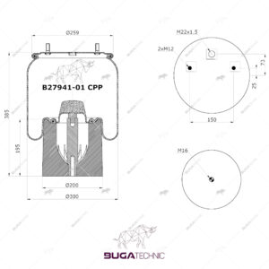 0542943850 Complete Airspring 67941-01 KPP B27941-01 CPP 0542943850941 MB P011 DK 21-4